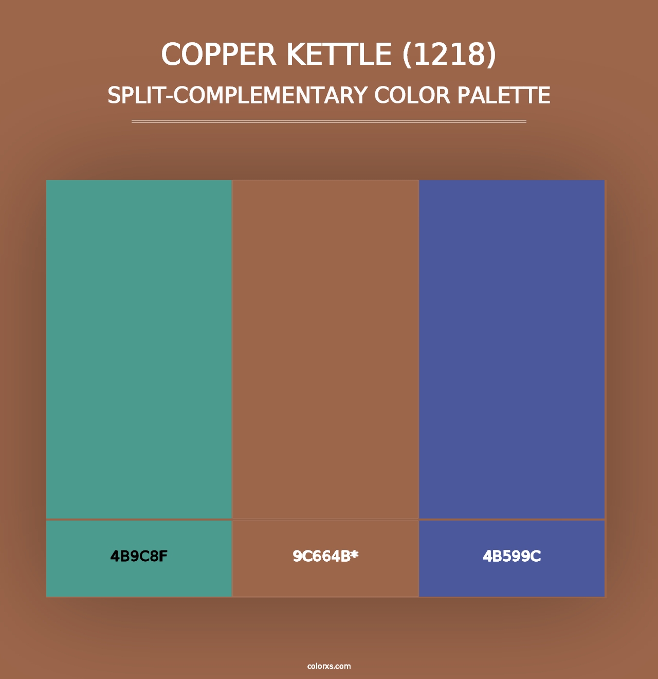 Copper Kettle (1218) - Split-Complementary Color Palette