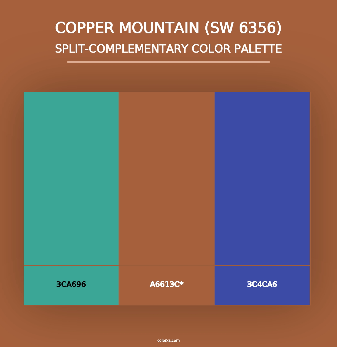 Copper Mountain (SW 6356) - Split-Complementary Color Palette