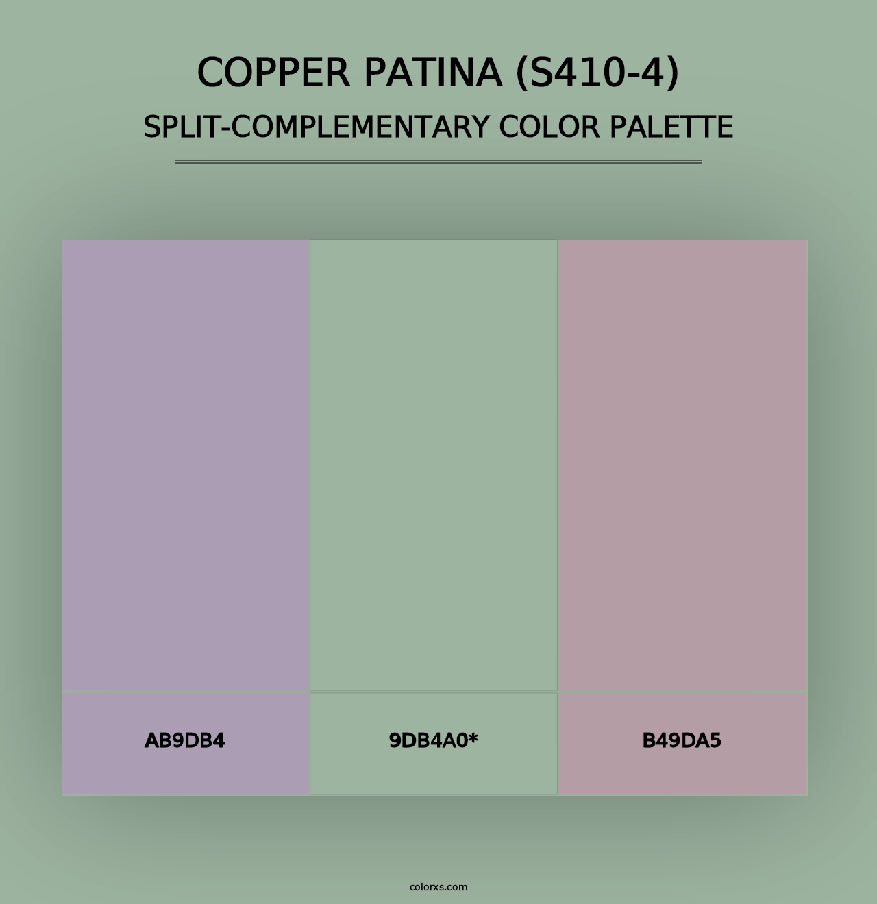 Copper Patina (S410-4) - Split-Complementary Color Palette