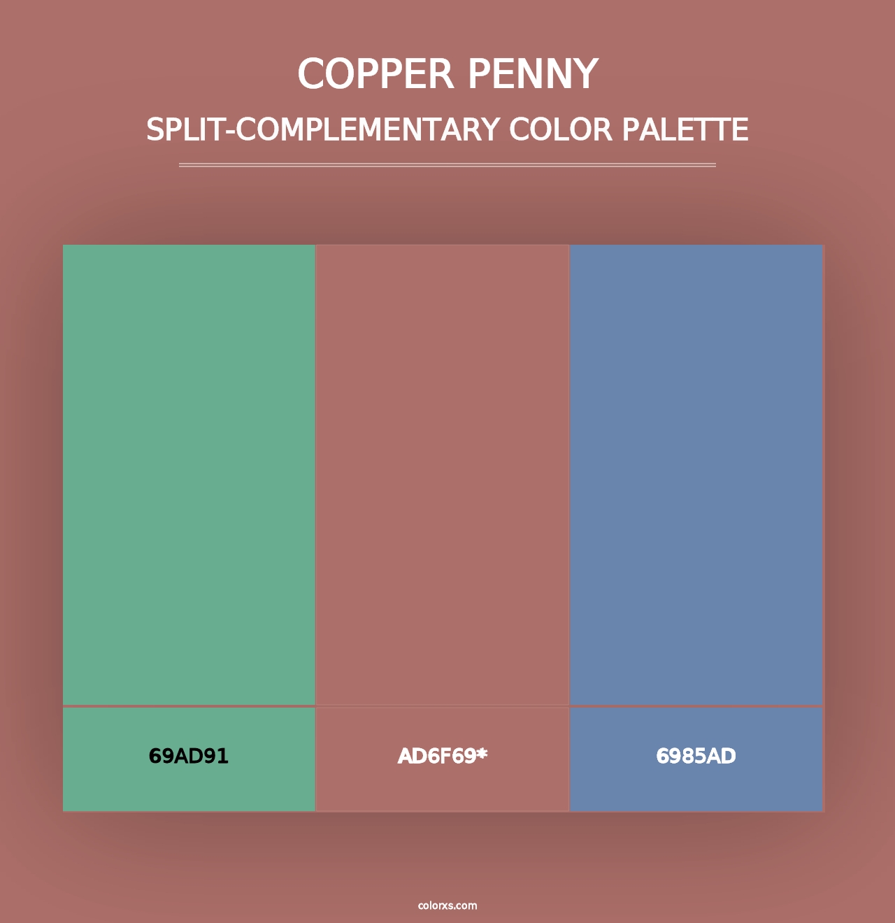 Copper Penny - Split-Complementary Color Palette