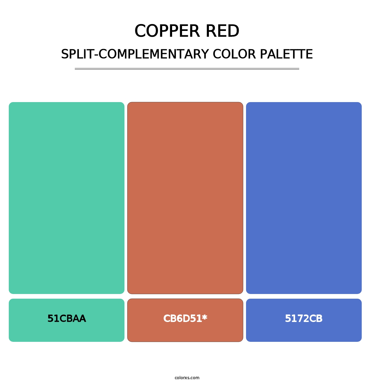 Copper Red - Split-Complementary Color Palette