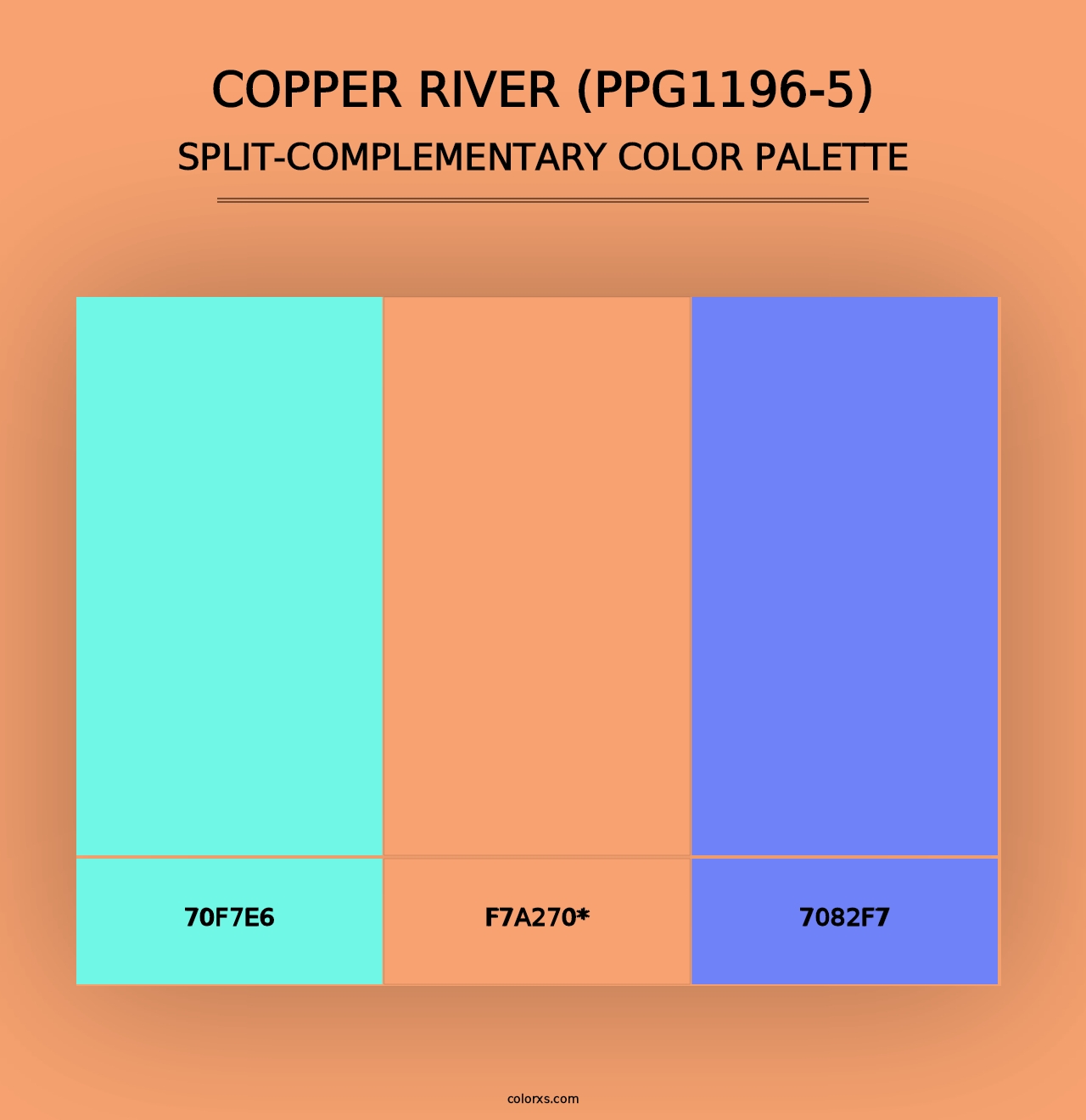 Copper River (PPG1196-5) - Split-Complementary Color Palette