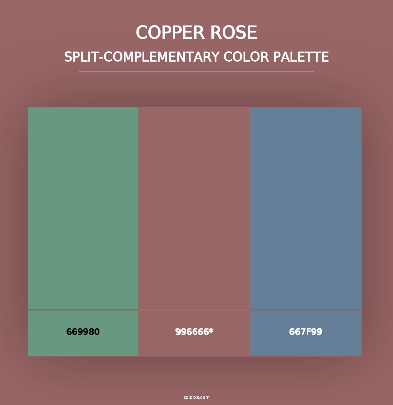 Copper rose - Split-Complementary Color Palette