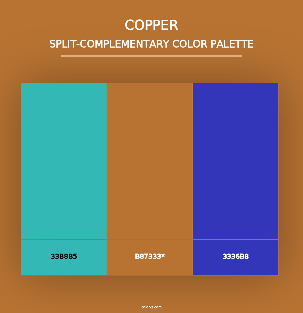 Copper - Split-Complementary Color Palette