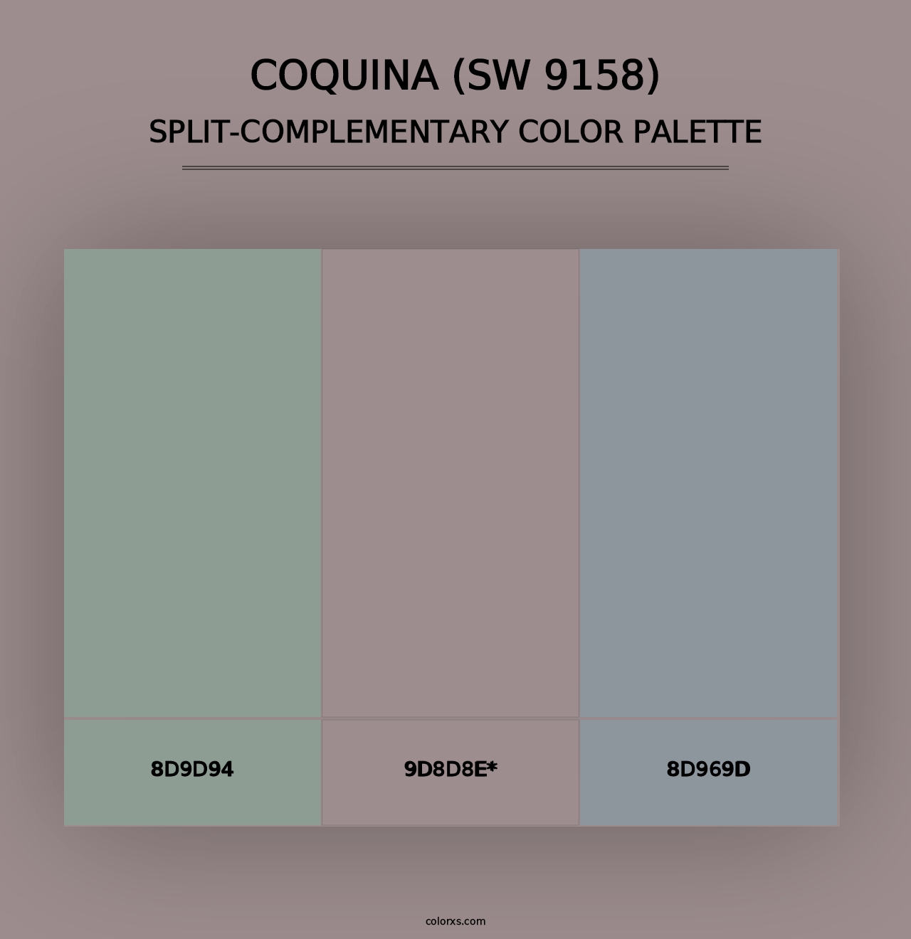 Coquina (SW 9158) - Split-Complementary Color Palette