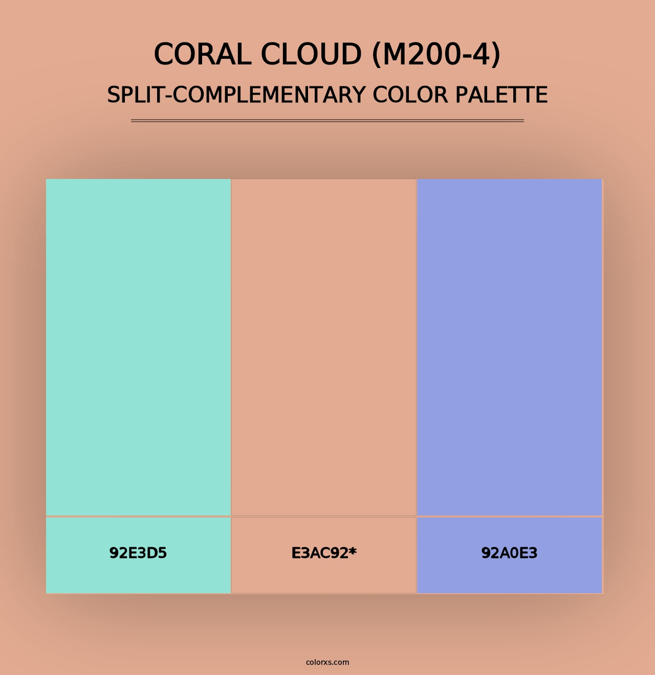 Coral Cloud (M200-4) - Split-Complementary Color Palette