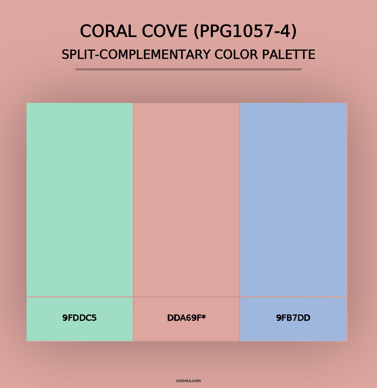 Coral Cove (PPG1057-4) - Split-Complementary Color Palette