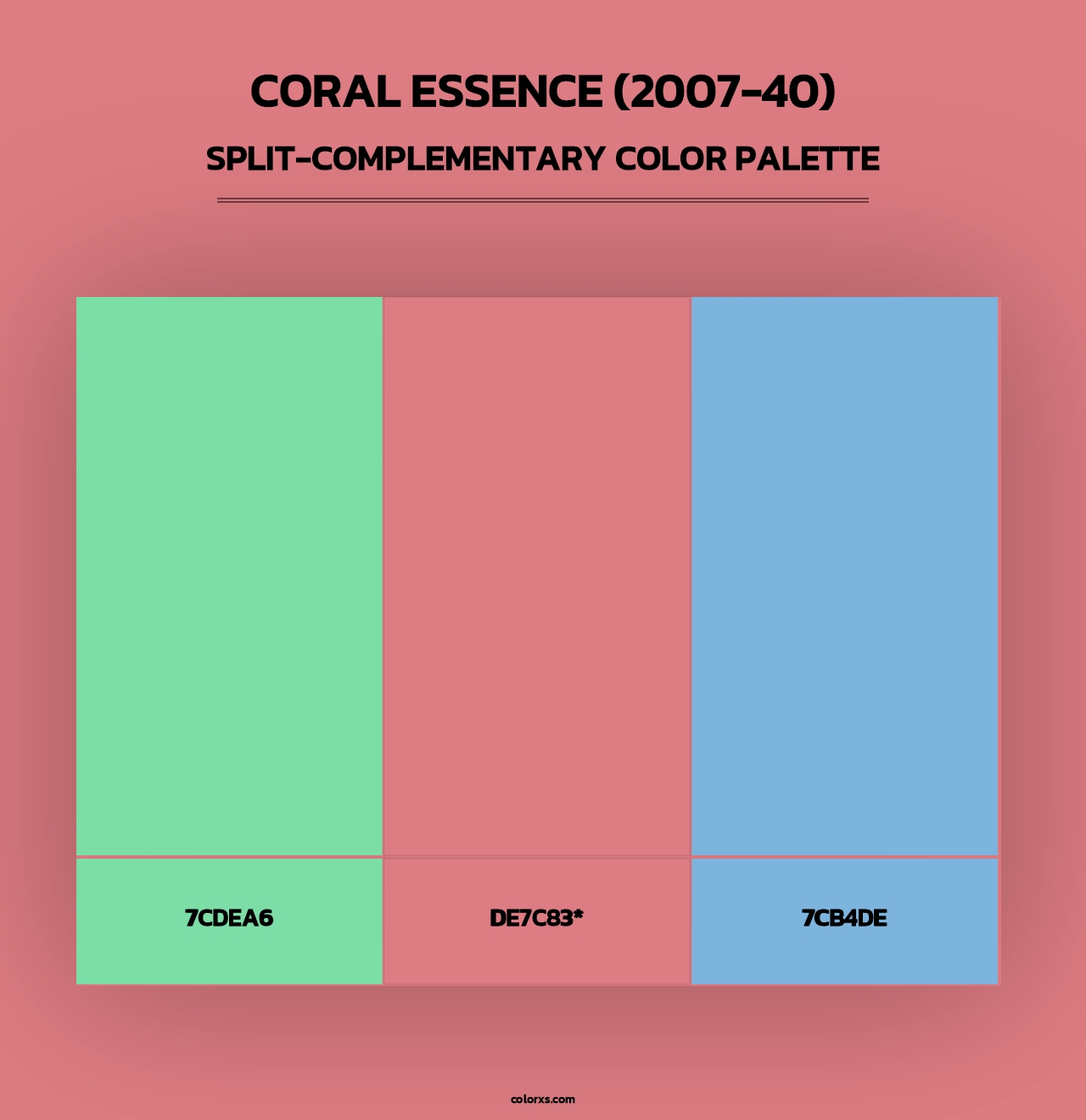 Coral Essence (2007-40) - Split-Complementary Color Palette