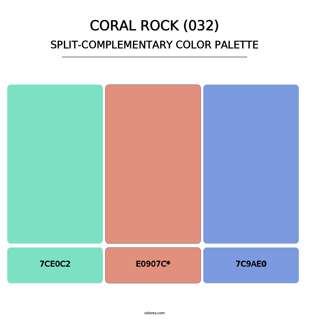 Coral Rock (032) - Split-Complementary Color Palette