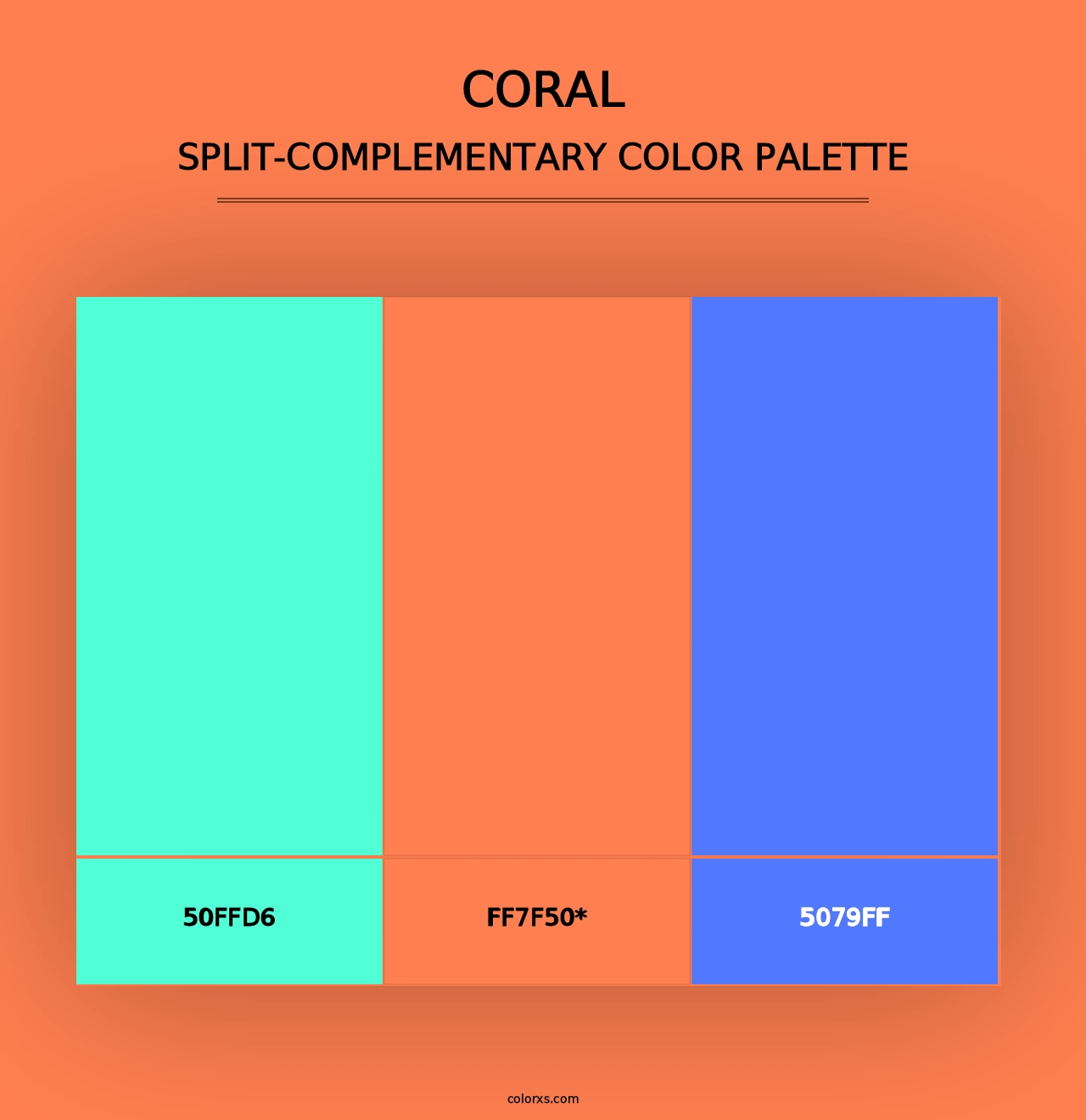 Coral - Split-Complementary Color Palette