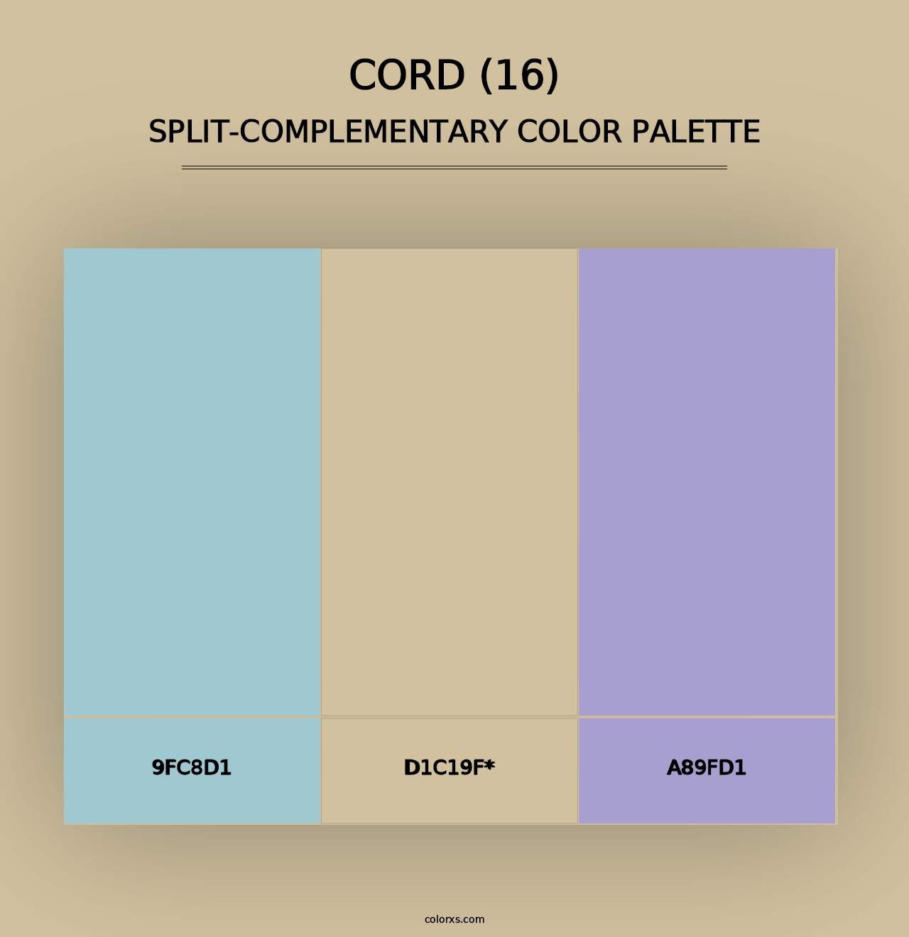 Cord (16) - Split-Complementary Color Palette