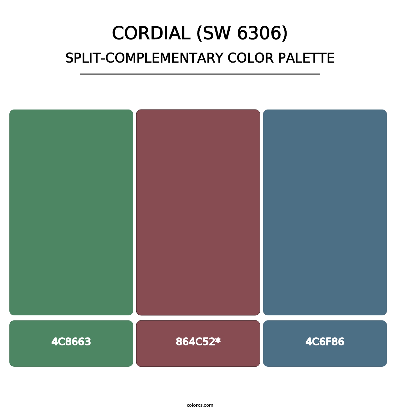 Cordial (SW 6306) - Split-Complementary Color Palette