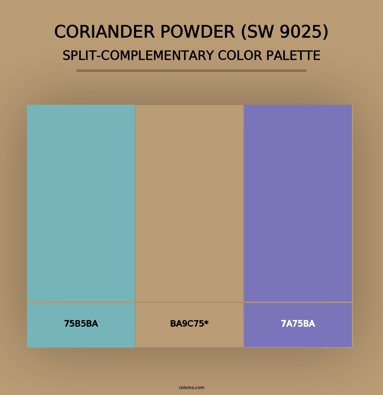 Coriander Powder (SW 9025) - Split-Complementary Color Palette