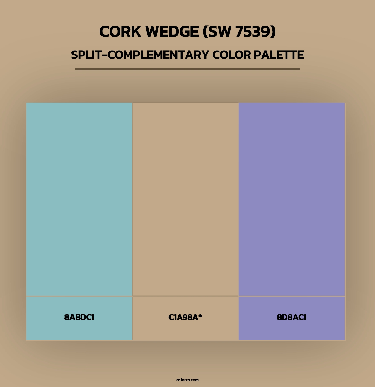 Cork Wedge (SW 7539) - Split-Complementary Color Palette