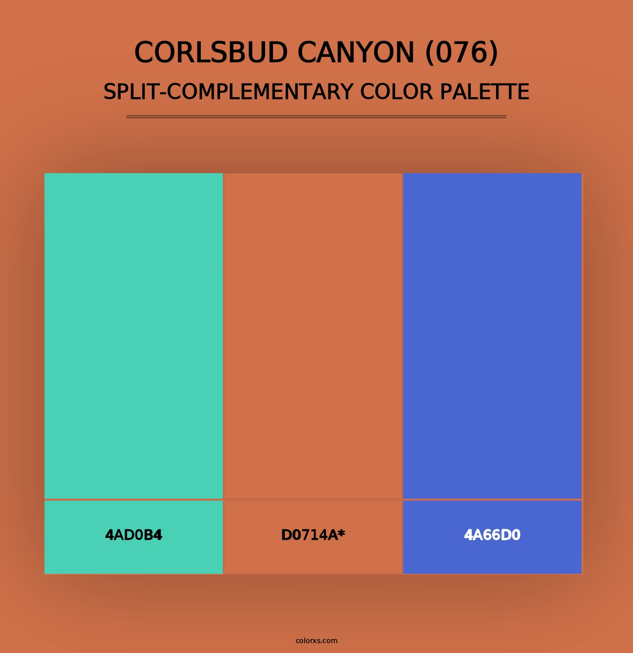 Corlsbud Canyon (076) - Split-Complementary Color Palette