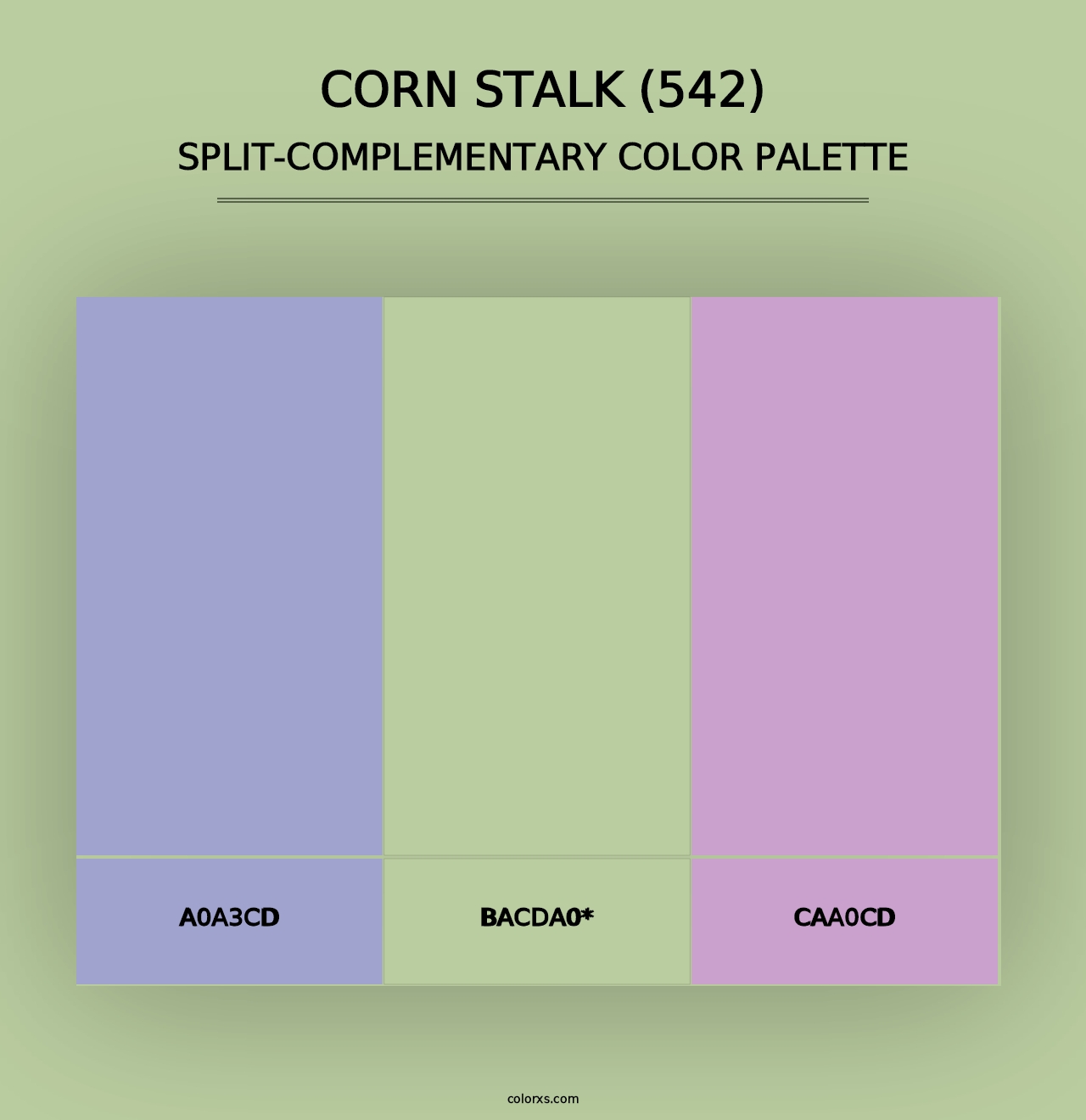 Corn Stalk (542) - Split-Complementary Color Palette