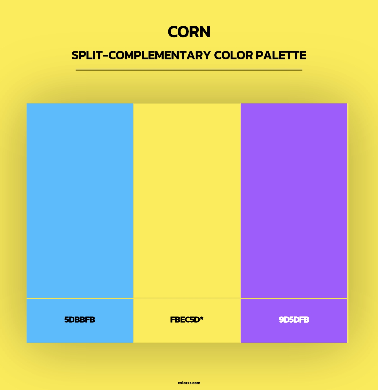 Corn - Split-Complementary Color Palette