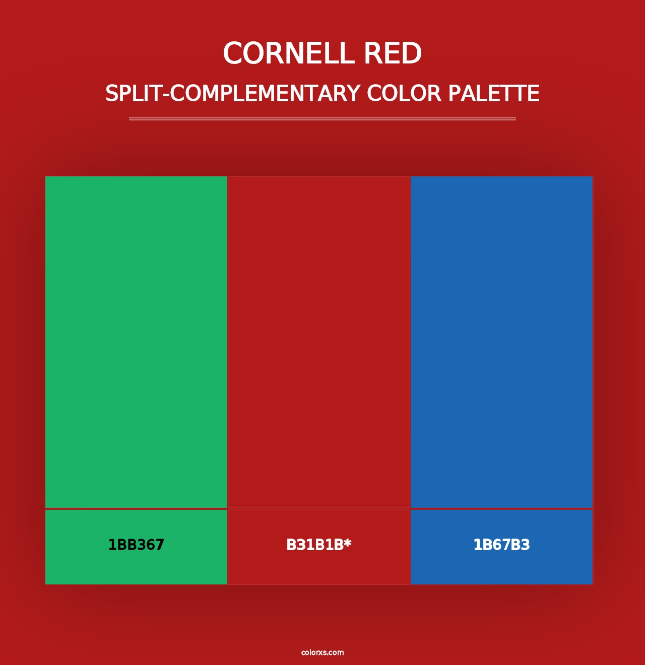 Cornell Red - Split-Complementary Color Palette