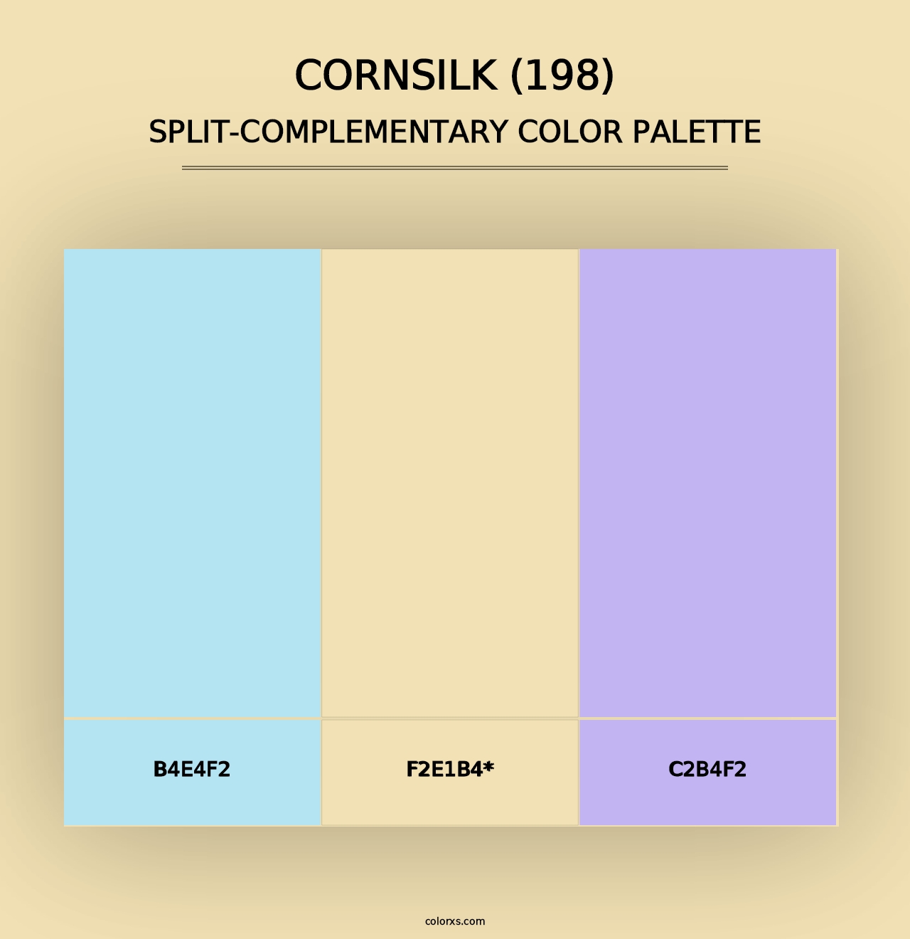 Cornsilk (198) - Split-Complementary Color Palette