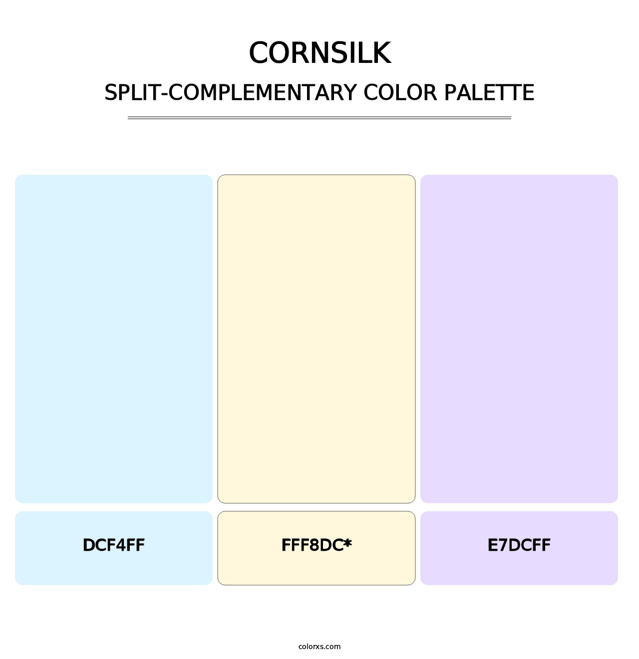 Cornsilk - Split-Complementary Color Palette