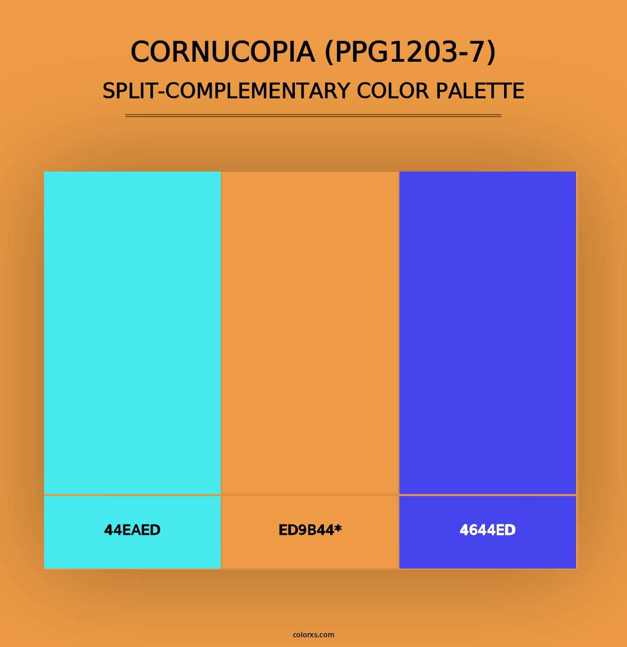 Cornucopia (PPG1203-7) - Split-Complementary Color Palette