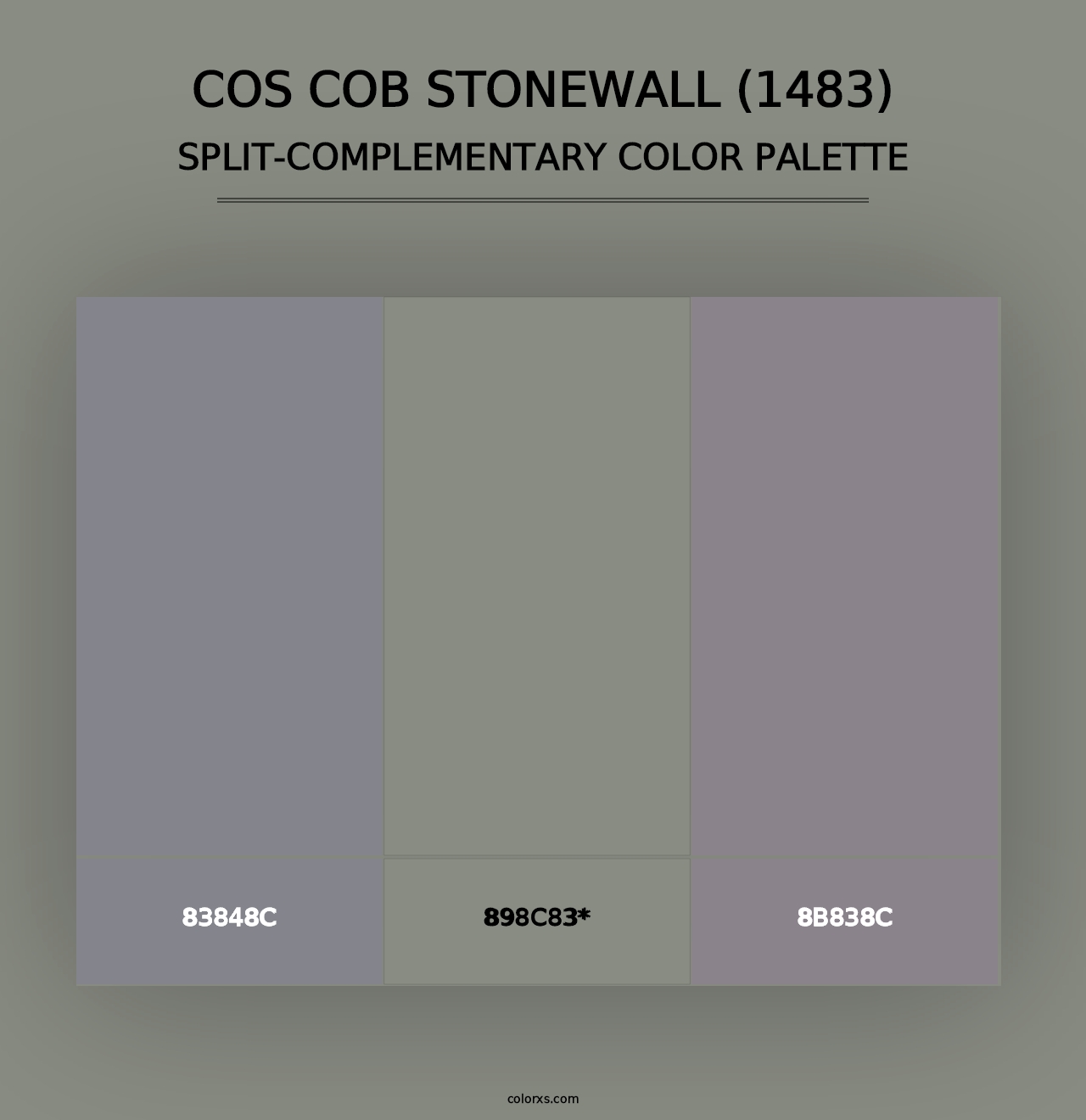 Cos Cob Stonewall (1483) - Split-Complementary Color Palette