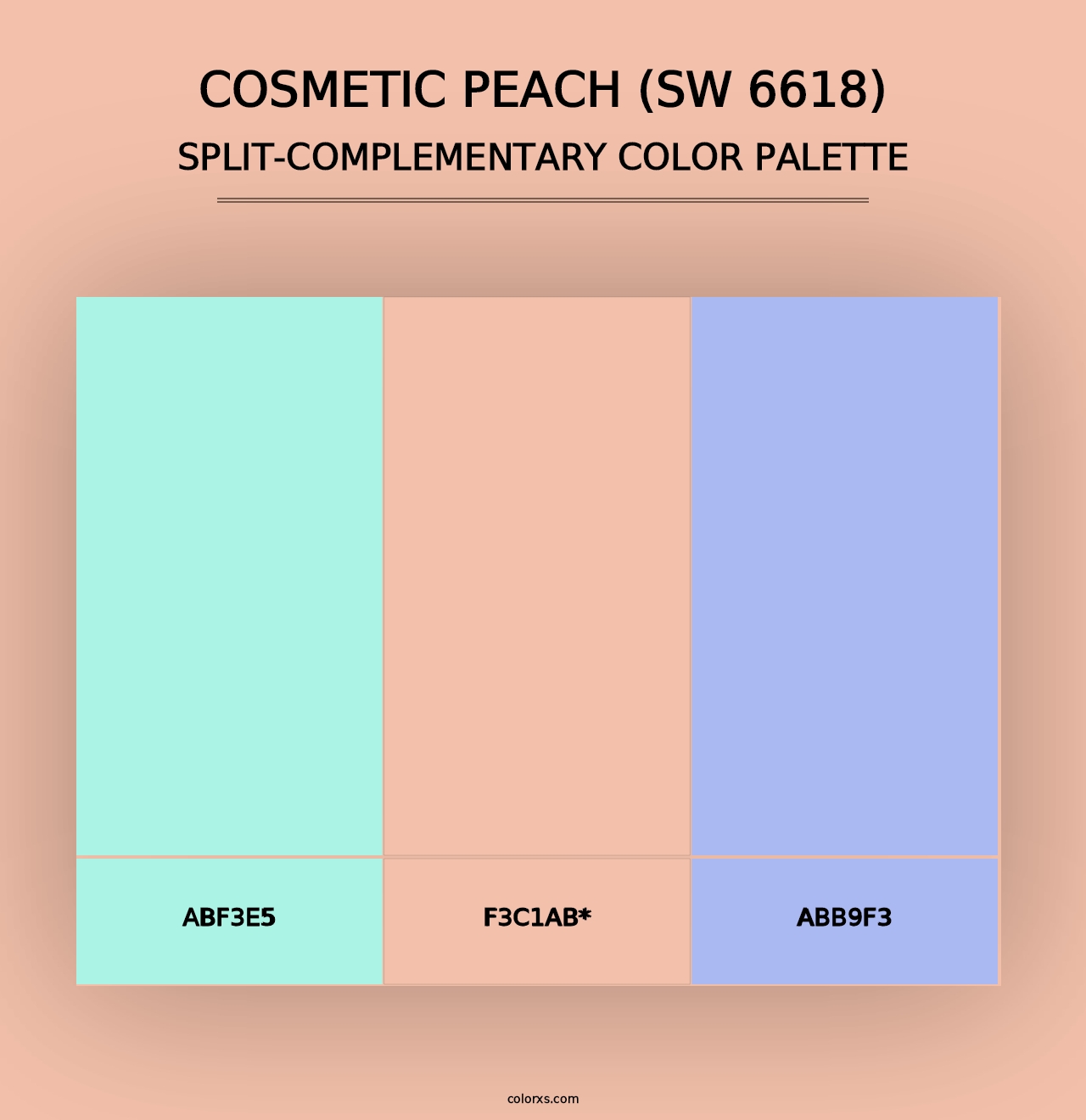 Cosmetic Peach (SW 6618) - Split-Complementary Color Palette