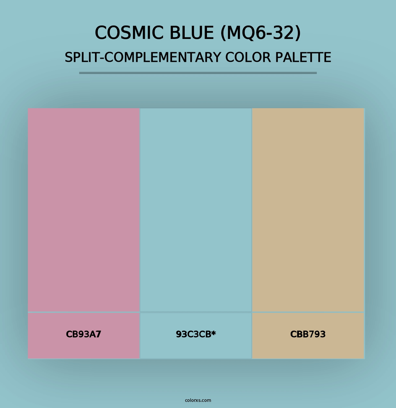 Cosmic Blue (MQ6-32) - Split-Complementary Color Palette