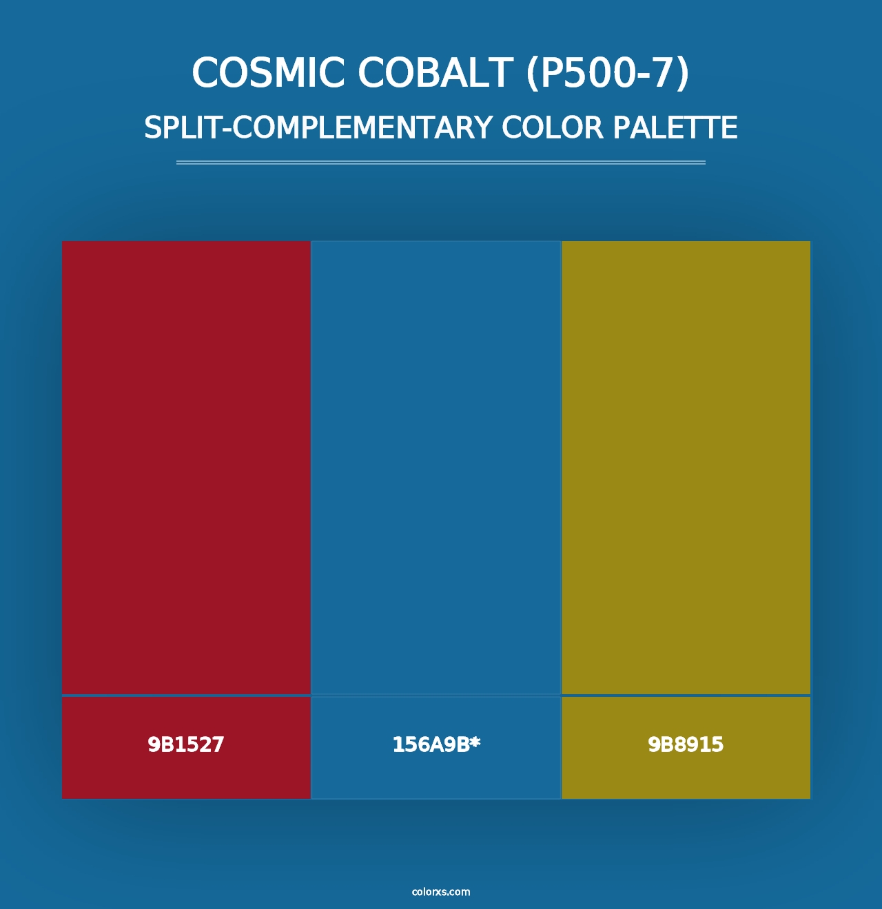 Cosmic Cobalt (P500-7) - Split-Complementary Color Palette