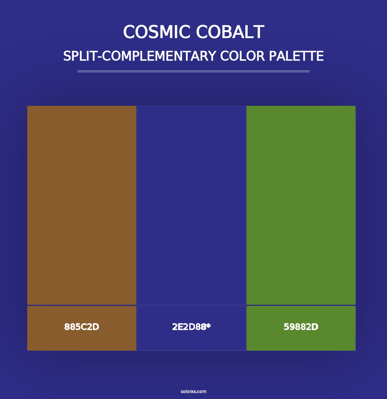 Cosmic Cobalt - Split-Complementary Color Palette