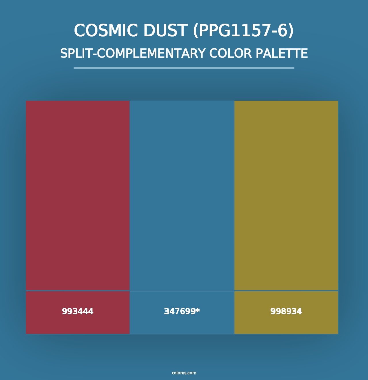 Cosmic Dust (PPG1157-6) - Split-Complementary Color Palette