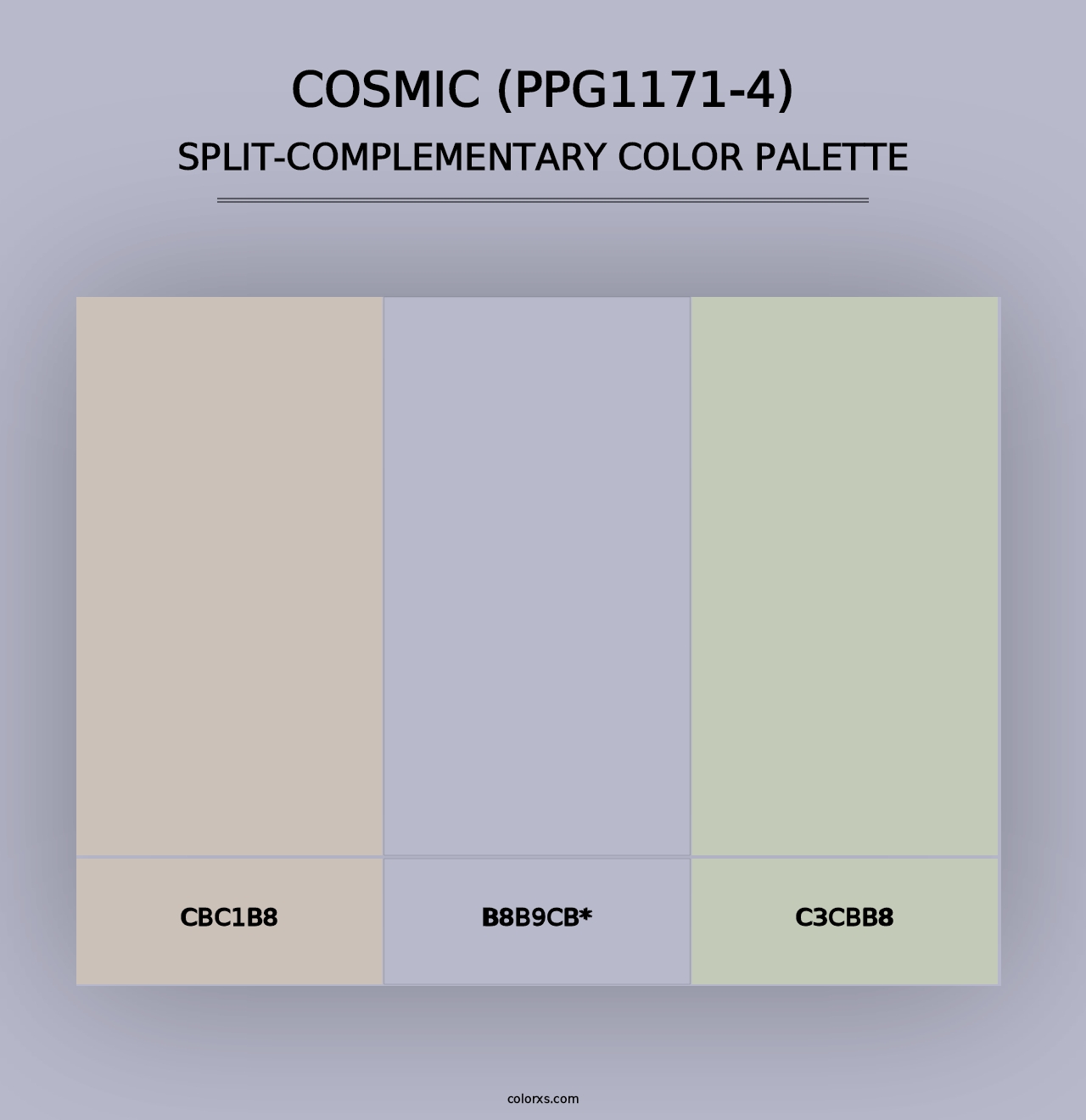 Cosmic (PPG1171-4) - Split-Complementary Color Palette