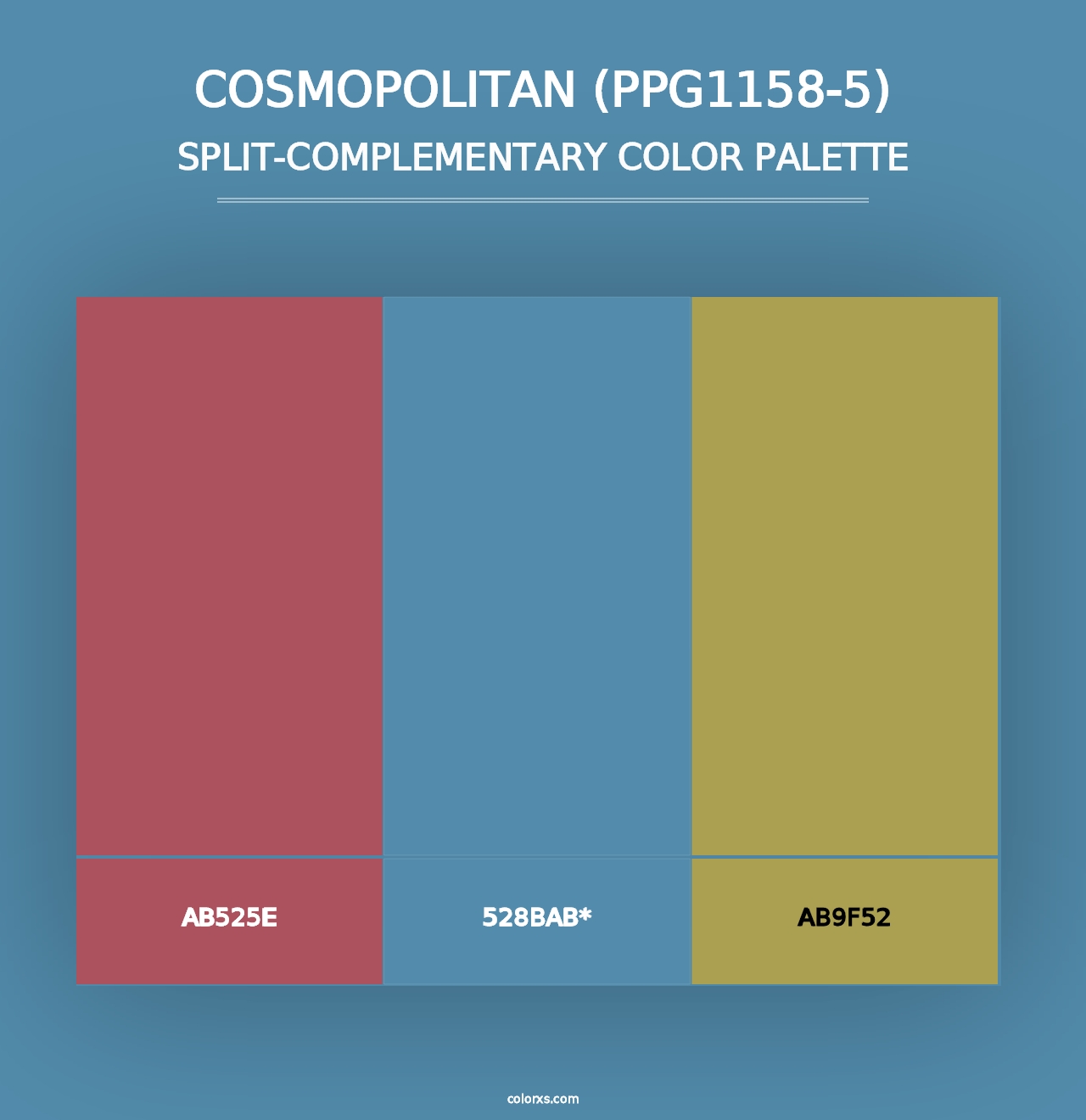 Cosmopolitan (PPG1158-5) - Split-Complementary Color Palette