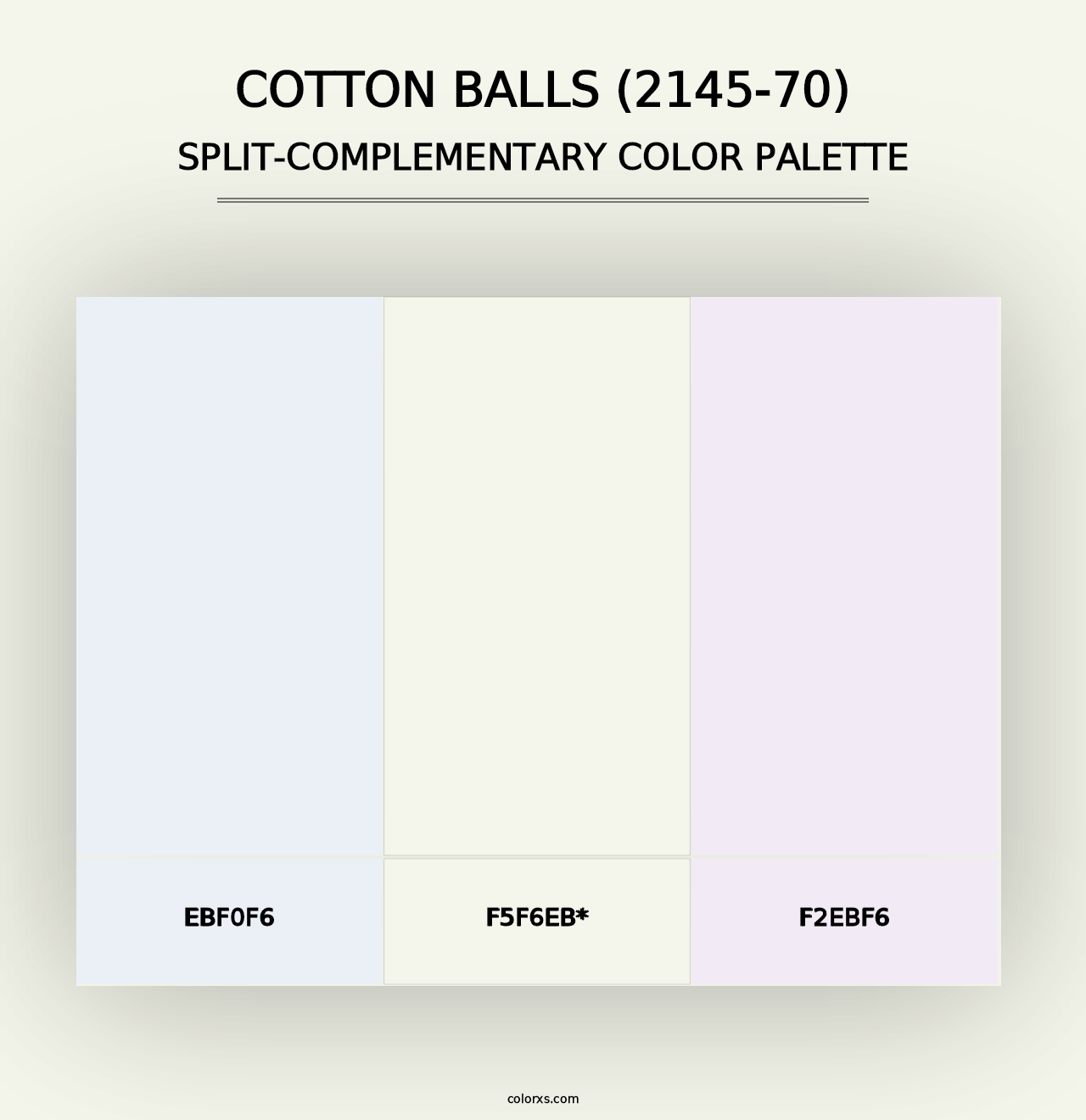 Cotton Balls (2145-70) - Split-Complementary Color Palette