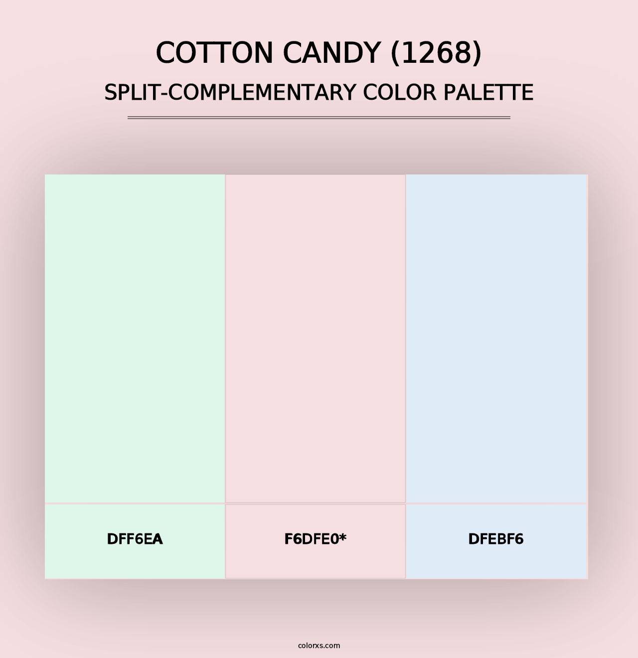 Cotton Candy (1268) - Split-Complementary Color Palette