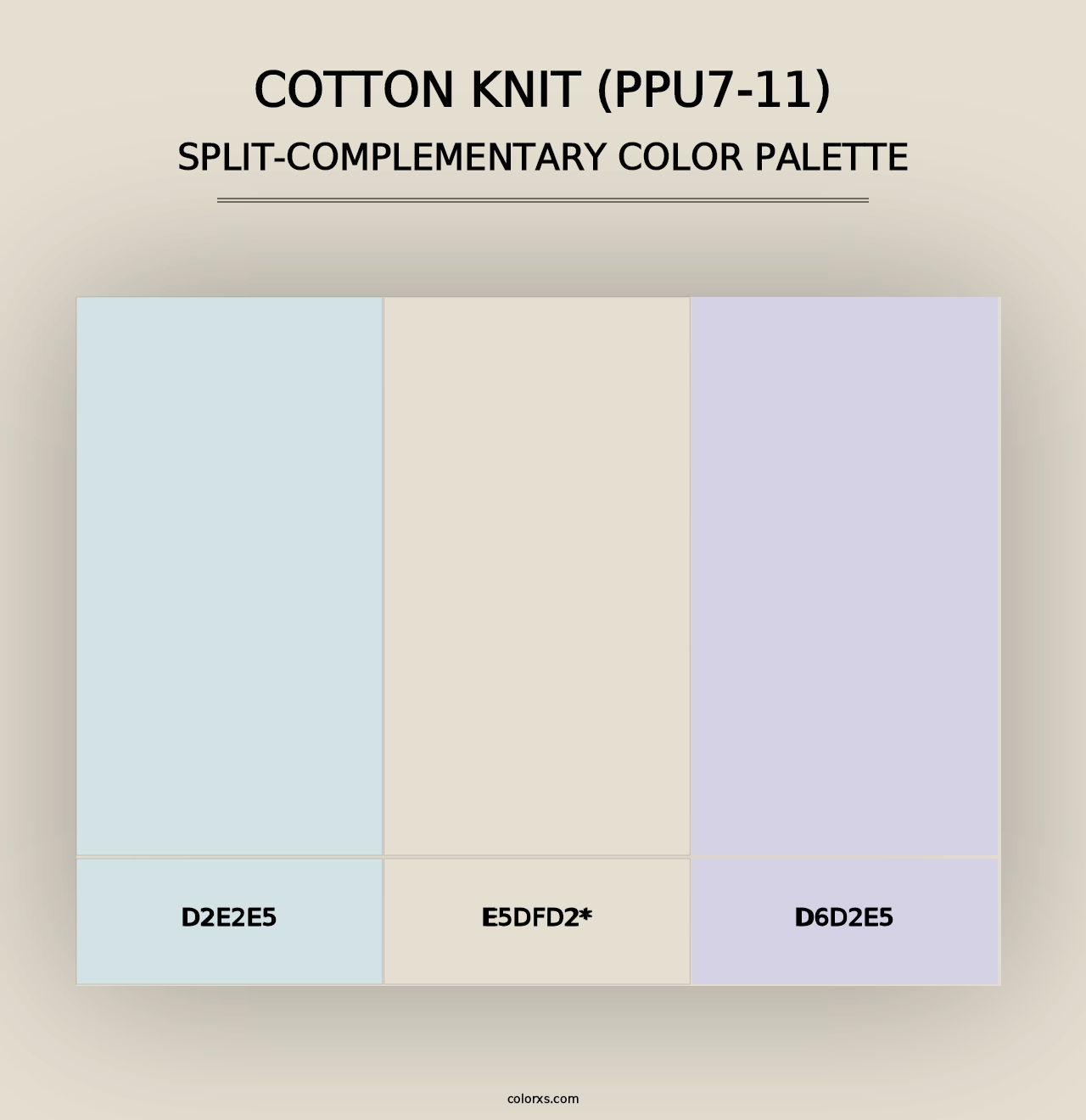 Cotton Knit (PPU7-11) - Split-Complementary Color Palette