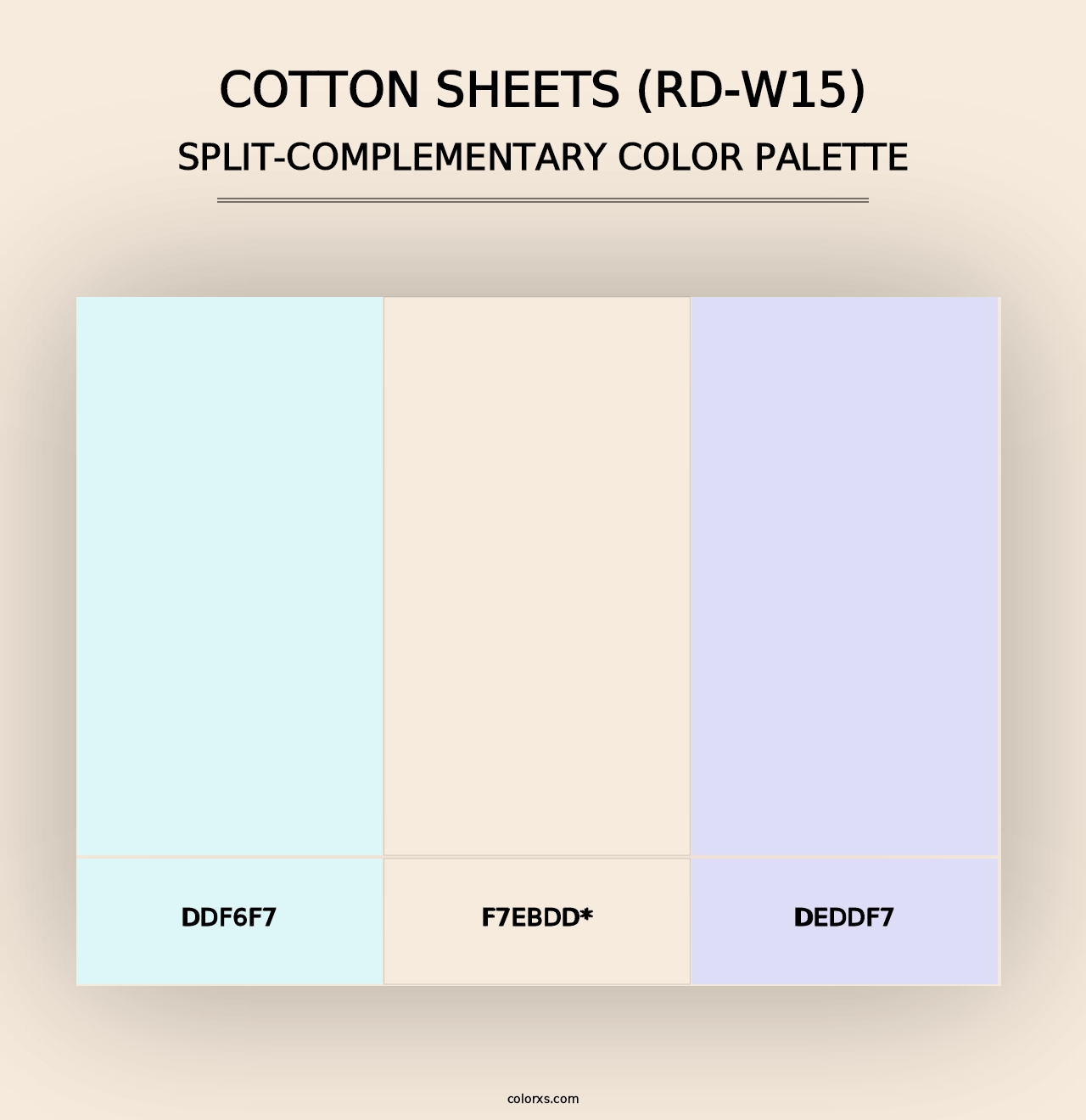 Cotton Sheets (RD-W15) - Split-Complementary Color Palette