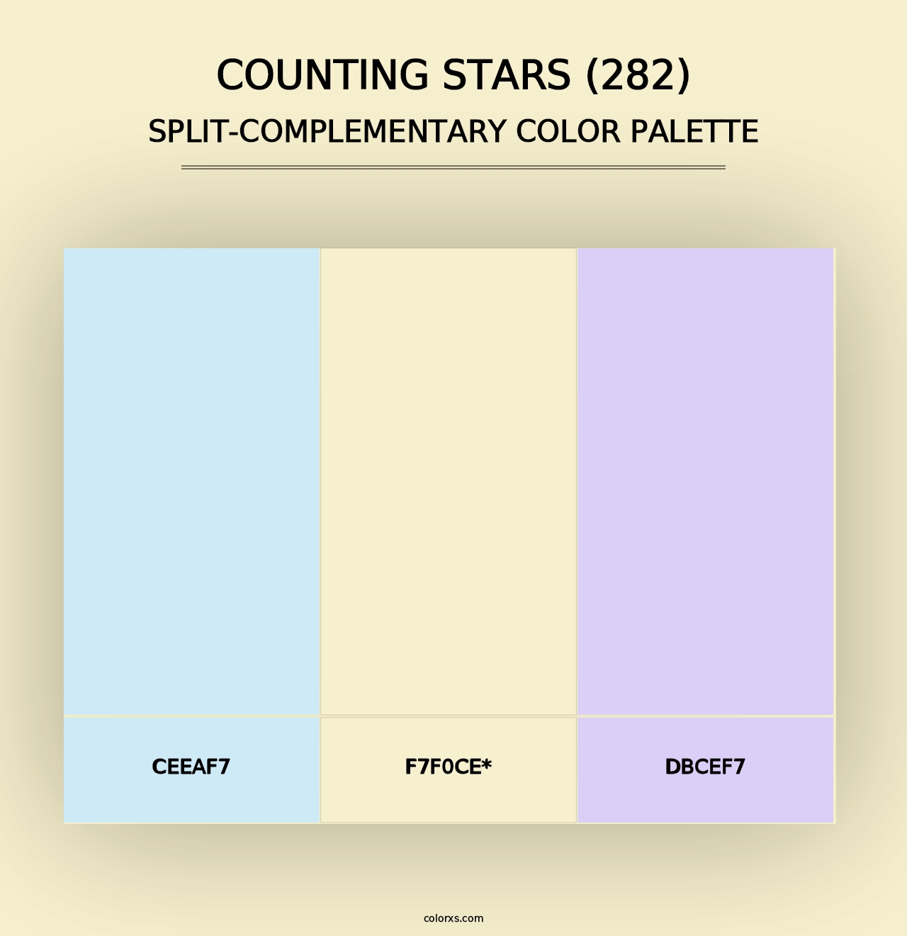 Counting Stars (282) - Split-Complementary Color Palette