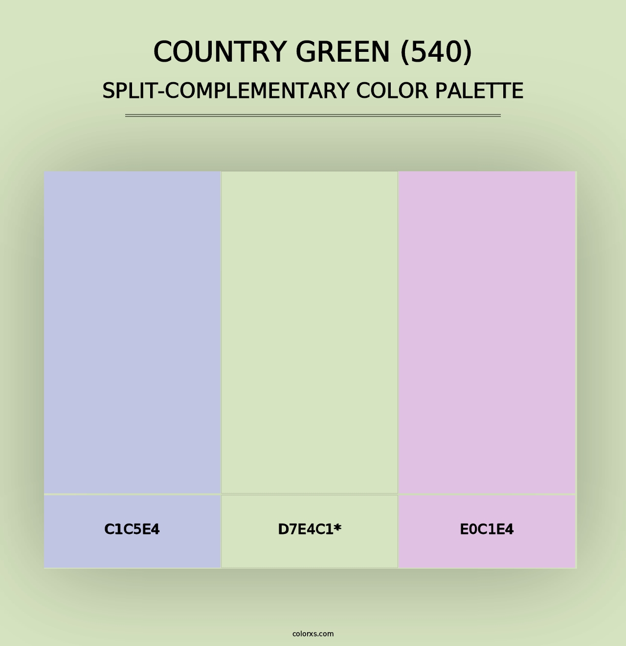 Country Green (540) - Split-Complementary Color Palette