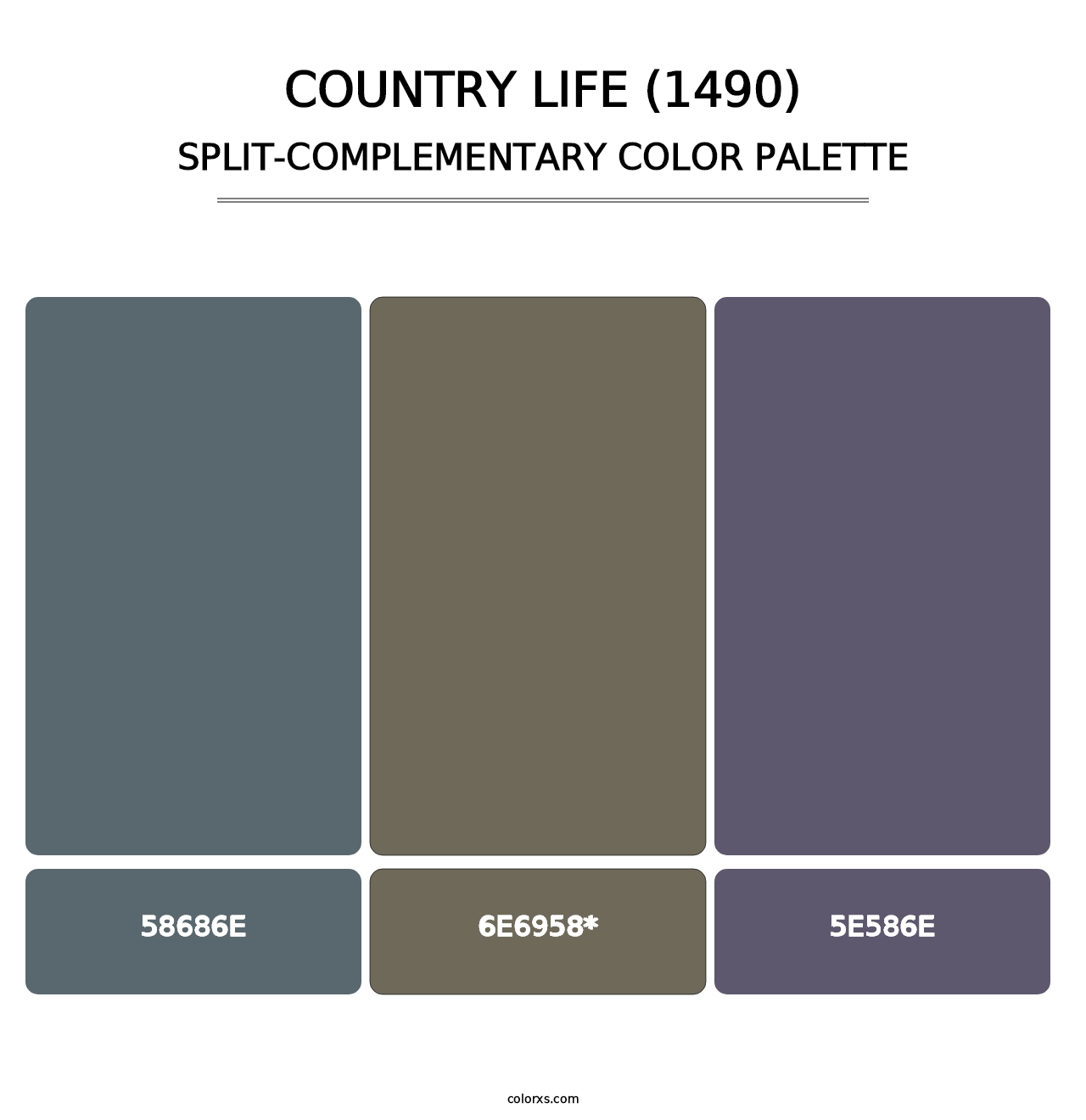 Country Life (1490) - Split-Complementary Color Palette