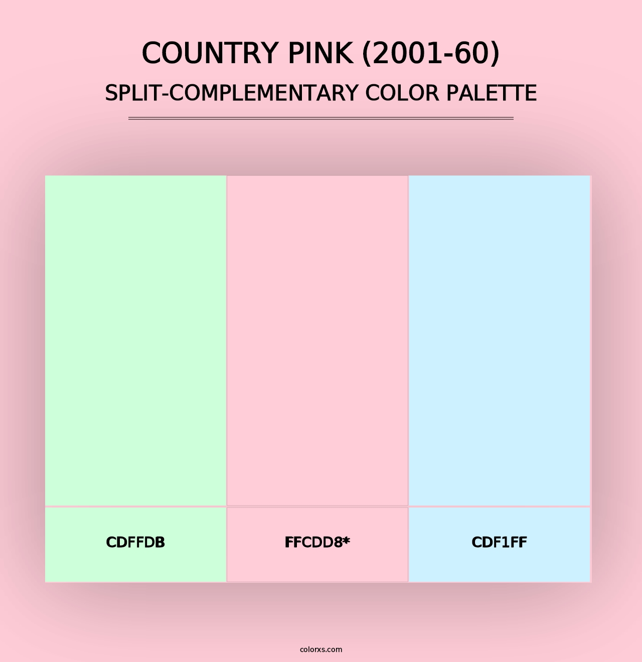 Country Pink (2001-60) - Split-Complementary Color Palette