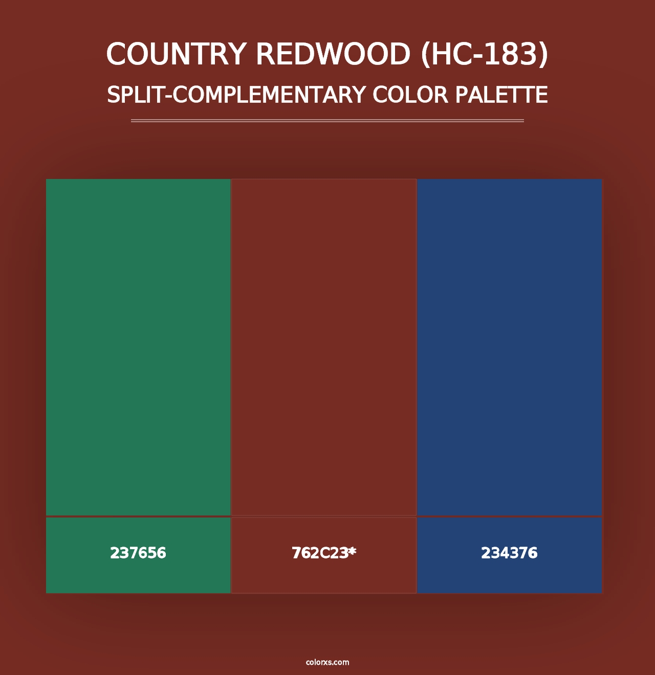 Country Redwood (HC-183) - Split-Complementary Color Palette