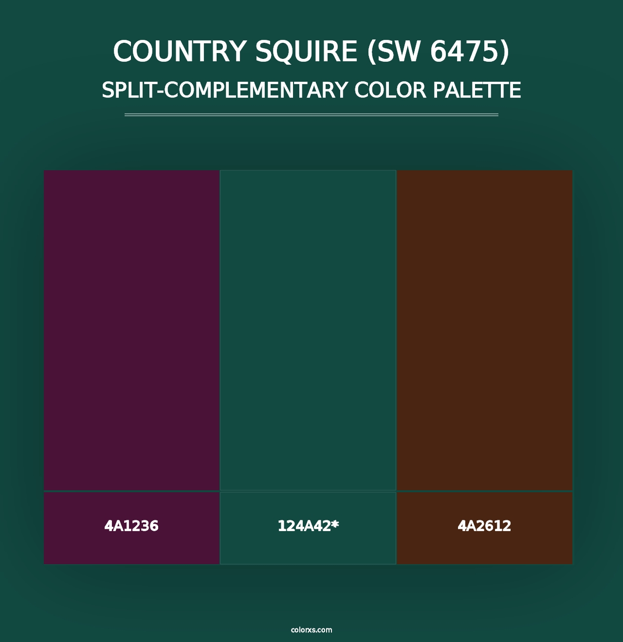 Country Squire (SW 6475) - Split-Complementary Color Palette