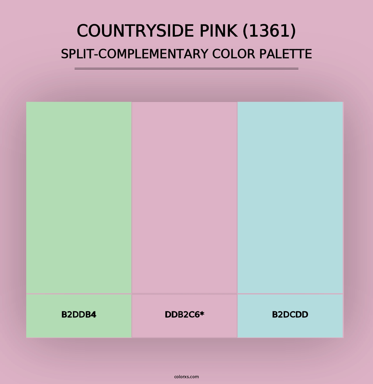 Countryside Pink (1361) - Split-Complementary Color Palette