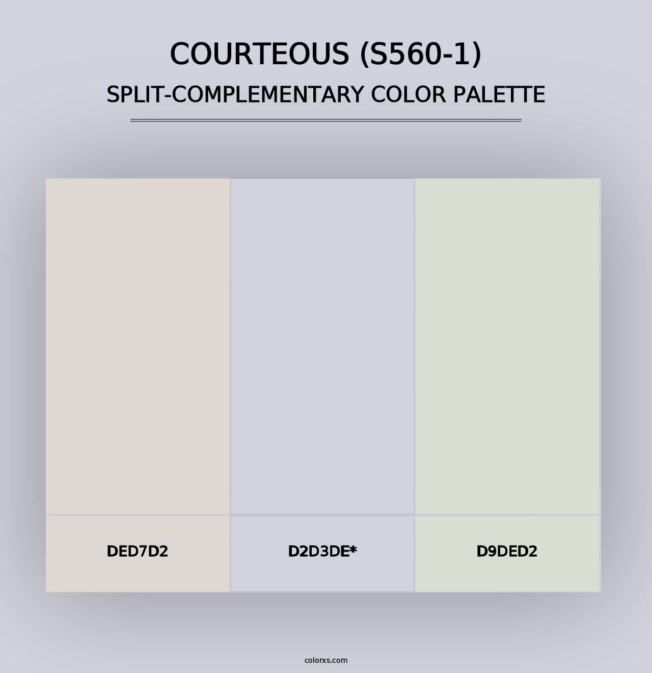 Courteous (S560-1) - Split-Complementary Color Palette