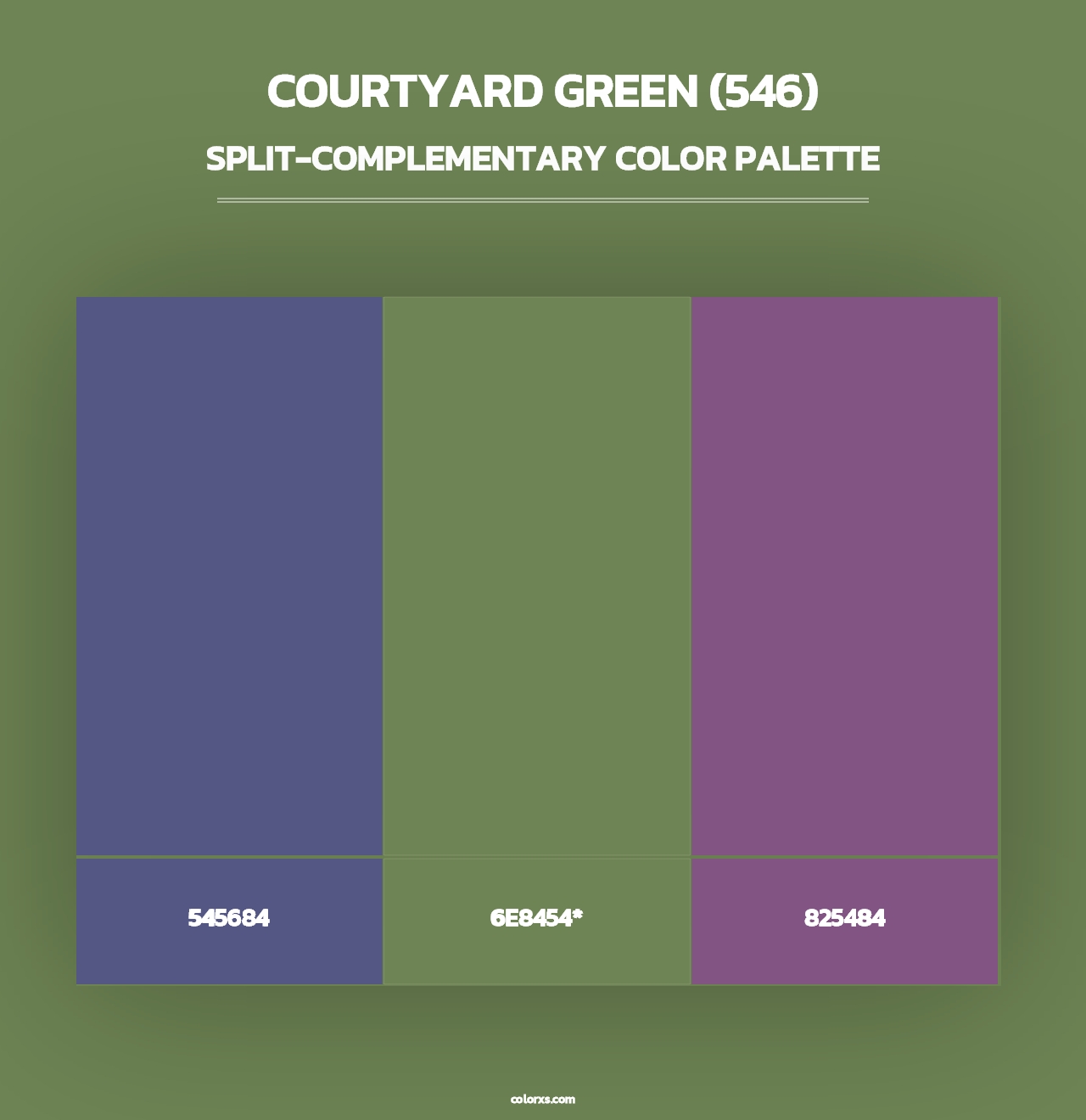 Courtyard Green (546) - Split-Complementary Color Palette