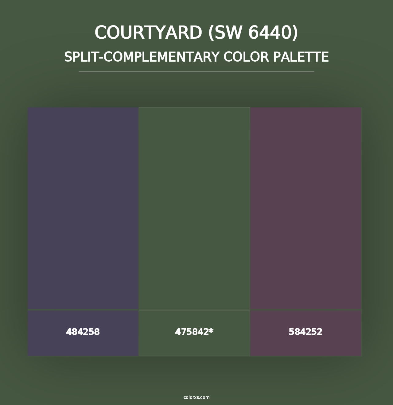 Courtyard (SW 6440) - Split-Complementary Color Palette