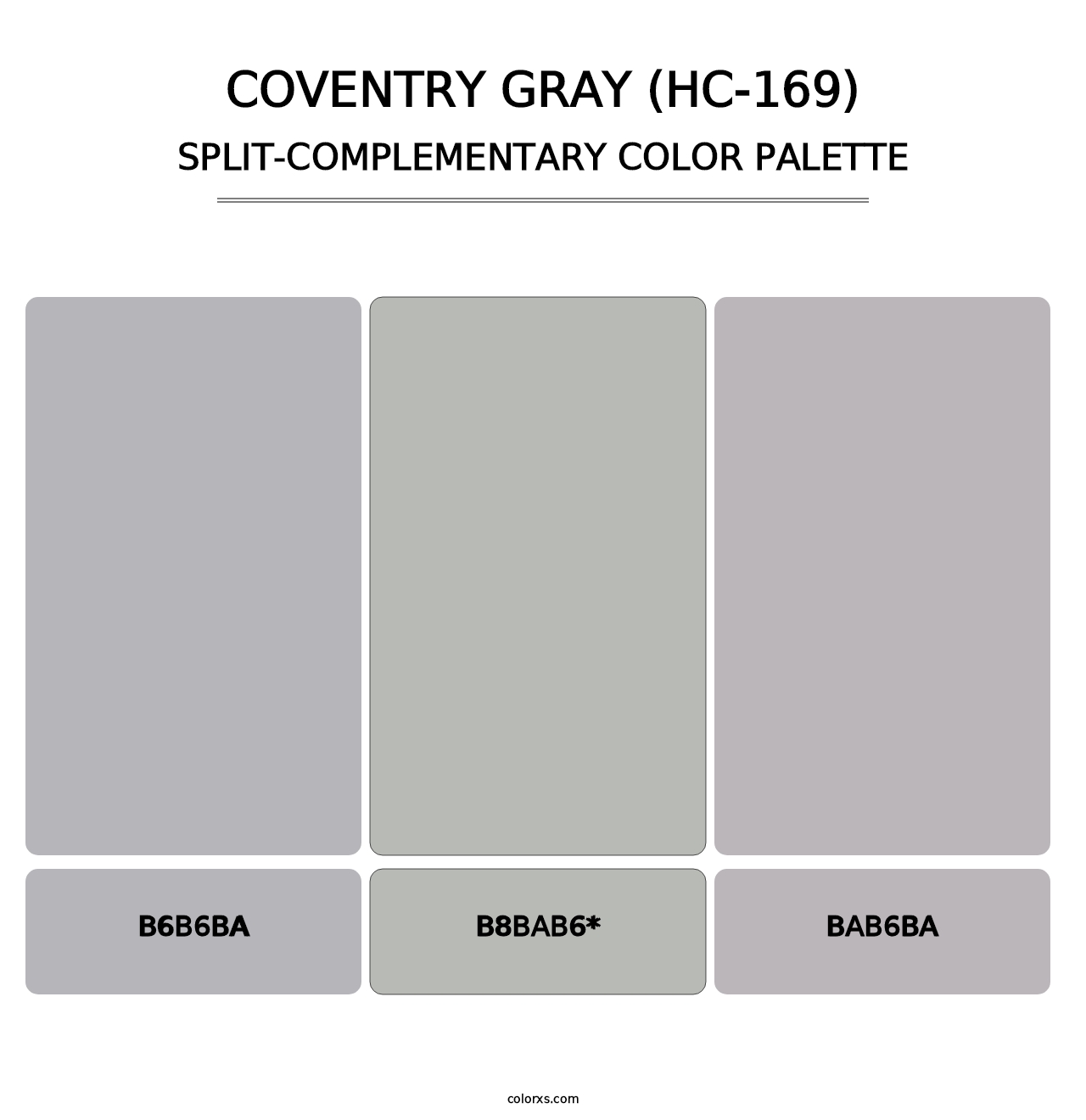 Coventry Gray (HC-169) - Split-Complementary Color Palette