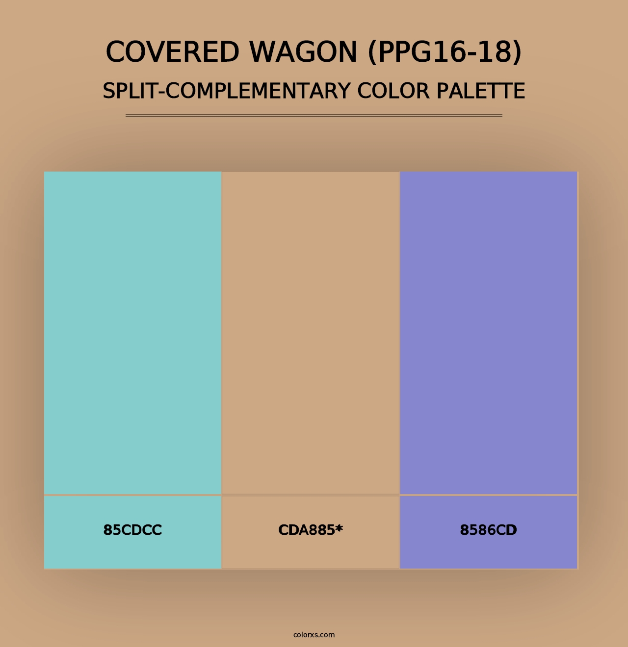 Covered Wagon (PPG16-18) - Split-Complementary Color Palette