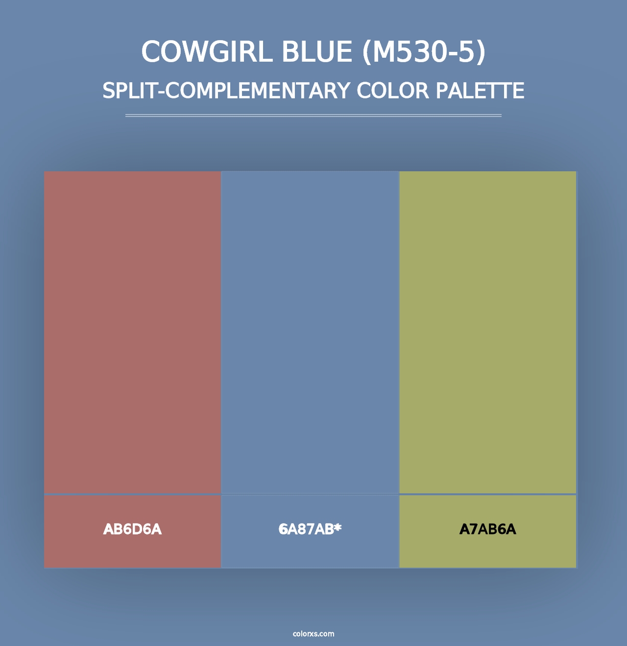 Cowgirl Blue (M530-5) - Split-Complementary Color Palette